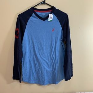 Youth Boys Large Long Sleeve Nautica Shirt U3